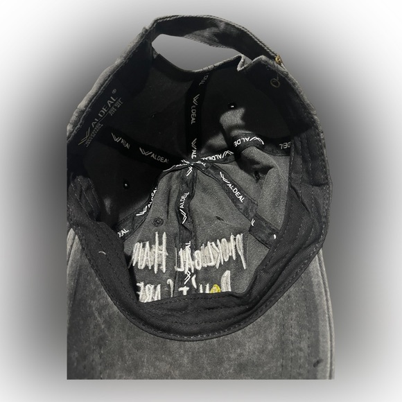 Women's Pickleball Hair Don't Care Embroidered Cap - Charcoal Gray - Picture 4 of 7